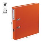 Папка-регистратор OfficeSpace, 50мм, бумвинил, с карманом на корешке, оранжевая