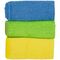 Салфетки для уборки OfficeClean, набор 3шт., микрофибра, 25*25см, ассорти