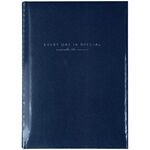 Ежедневник недатир. А5, 136л., кожзам, OfficeSpace "Dallas", синий, золотой срез