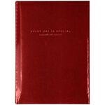 Ежедневник недатир. А5, 136л., кожзам, OfficeSpace "Dallas", бордовый, золотой срез