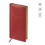 Еженедельник недатированный, карманный, 64л., кожзам, OfficeSpace "Dallas", бордовый, зол. срез