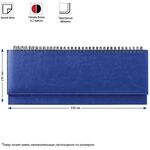 Планинг недатированный, 330*130мм, 56л., кожзам, OfficeSpace "Nebraska", синий