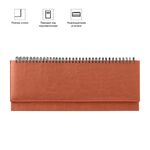Планинг недатированный, 330*130мм, 56л., кожзам, OfficeSpace "Nebraska", коричневый