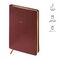 Ежедневник недатир. А5, 136л., кожзам, OfficeSpace "Windsor", коричневый, золотой срез