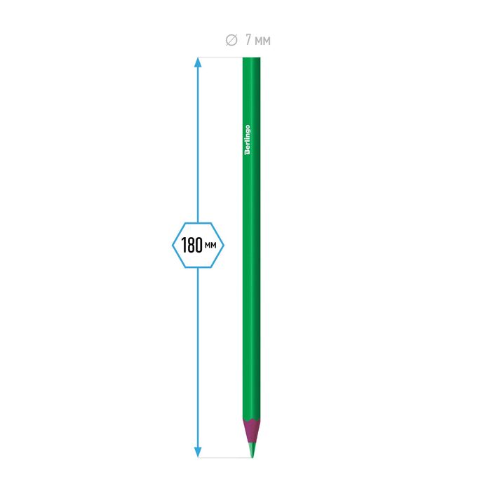 Карандаши цветные пластиковые Berlingo "Цирк", 18цв., заточен., картон, европодвес