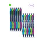 Ручка шариковая автоматическая Berlingo "Riteline" синяя, 0,7мм, грип, корпус ассорти