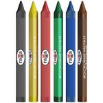 Мелки восковые Гамма "Классические", 06цв., трехгранные, картон. упаковка, европодвес