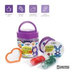 Тесто для лепки Гамма "Малыш", 08 цветов, 200г, формочка, пластиковая банка с ручкой