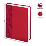 Ежедневник недатир. А6, 160л., кожзам, Berlingo "Vivella Prestige", красный