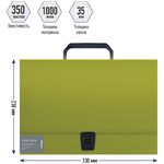 Папка-портфель 1 отделение Berlingo "Color Zone" А4, 330*230*35мм, 1000мкм, салатовая