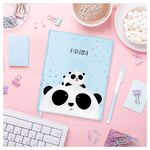 Дневник 1-11 кл. 48л. (твердый) MESHU "Funny panda", иск. кожа, УФ-печать с глиттером, тиснение фольгой, тон. блок, ляссе