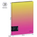Папка на 4 кольцах Berlingo "Radiance", 24мм, 600мкм, D-кольца, с внутр. карманом, желтый/розовый градиент