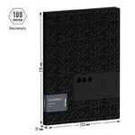 Папка с пружинным скоросшивателем Berlingo "DoubleBlack", 17мм, 600мкм, черная, с внутр. карманом, с рисунком