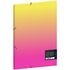 Папка на резинке Berlingo "Radiance" А4, 600мкм, желтый/розовый градиент, с рисунком
