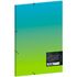 Папка для тетрадей на резинке Berlingo "Radiance" А5+, 600мкм, голубой/зеленый градиент, с рисунком