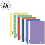 Папка-скоросшиватель пластик. перф. Berlingo, А4, 180мкм, ассорти с прозр. верхом