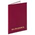 Папка адресная бумвинил "НА ПОДПИСЬ", А4, бордовая, индивидуальная упаковка, STAFF "Basic", 129577