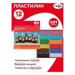 Пластилин Гамма "Мультики", 12 цветов, 240г, со стеком, картон. упаковка