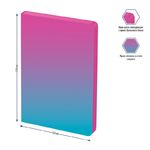 Ежедневник недатир. А5, 136л., кожзам, Berlingo "Radiance", розовый/голубой градиент