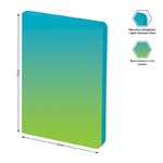 Ежедневник недатир. А5, 136л., кожзам, Berlingo "Radiance", голубой/зеленый градиент