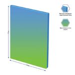 Записная книжка А5 80л., кожзам, Berlingo "Radiance", черный срез, голубой/зеленый градиент