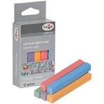 Мелки школьные Гамма, цветные, 10шт., мягкие, квадратные, картонная упаковка, европодвес