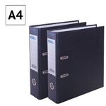 Папка-регистратор OfficeSpace, 70мм, бумвинил, с карманом на корешке, черная