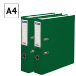 Папка-регистратор OfficeSpace, 70мм, бумвинил, с карманом на корешке, зеленая