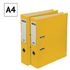 Папка-регистратор OfficeSpace, 70мм, бумвинил, с карманом на корешке, желтая