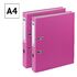 Папка-регистратор OfficeSpace, 70мм, бумвинил, с карманом на корешке, розовая
