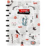 Бизнес-тетрадь А5+, 80л., Berlingo "First in Space", клетка, на кольцах, с возм. замены блока, 80г/м2, пластик. обложка 700мкм, линейка-заклад.