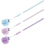 Ручка шариковая MESHU "Unicorn" синяя, 0,7мм, с пушист. помпоном, корпус ассорти, с топпером