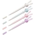 Ручка шариковая MESHU "Cute Rabbit" синяя, 0,7мм, софт-тач, ассорти, с топпером
