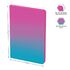 Записная книжка А6 80л., кожзам, Berlingo "Radiance", черный срез, розовый/голубой градиент