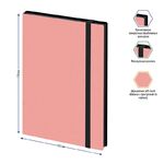 Записная книжка А5 80л., кожзам, Berlingo "Instinct", черный срез, черный/фламинго, с резинкой