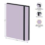 Записная книжка А5 80л., кожзам, Berlingo "Instinct", черный срез, черный/лаванда, с резинкой