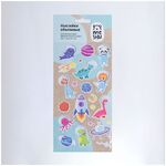 Наклейки объемные MESHU "Space friends", 10*24см, 22 наклейки, инд. уп., европодвес