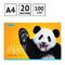 Альбом для рисования 20л., А4, на скрепке ArtSpace "Животные. Funny panda", эконом