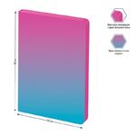 Ежедневник недатир. В6, 136л., кожзам, Berlingo "Radiance", розовый/голубой градиент