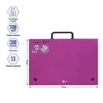 Папка-портфель 13 отделений Berlingo "Skyline", А4, 328*285мм, 700мкм, розовая