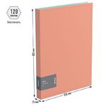 Папка на 4-х кольцах Berlingo "Soft", 25мм, 600мкм, коралловая