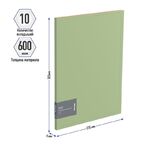 Папка с 10 вкладышами Berlingo "Soft", 9мм, 600мкм, оливковая