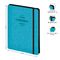 Ежедневник недатир. А5, 136л., кожзам, Berlingo "Color Zone", черн. срез, с резинкой, голубой