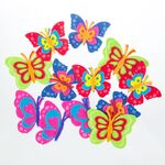 Наклейки из фетра Мульти-Пульти "Бабочки", 12шт., пакет, европодвес