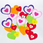 Наклейки из фетра Мульти-Пульти "Сердечки", 15шт., пакет, европодвес