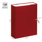 Короб архивный с завязками OfficeSpace разборный, БВ, 80мм, красный, клапан МГК