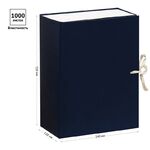 Короб архивный с завязками OfficeSpace разборный, БВ, 120мм, синий, клапан МГК