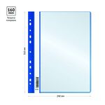 Папка-скоросшиватель с 10 вкладышами OfficeSpace с перфорацией, А4, 160мкм, пластик, синяя