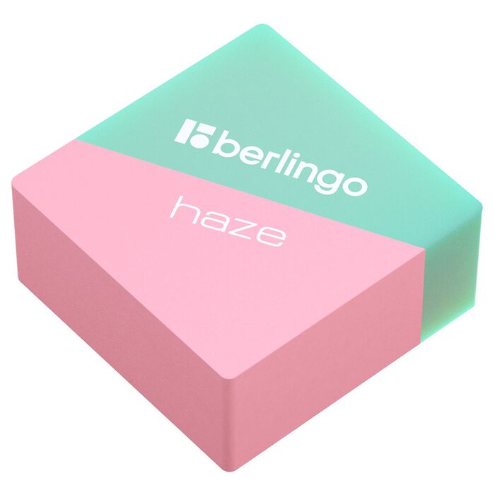 Ластик Berlingo "Haze ", прямоугольный, цвета ассорти, 34*34*14мм