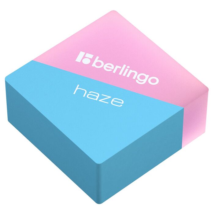 Ластик Berlingo "Haze ", прямоугольный, цвета ассорти, 34*34*14мм